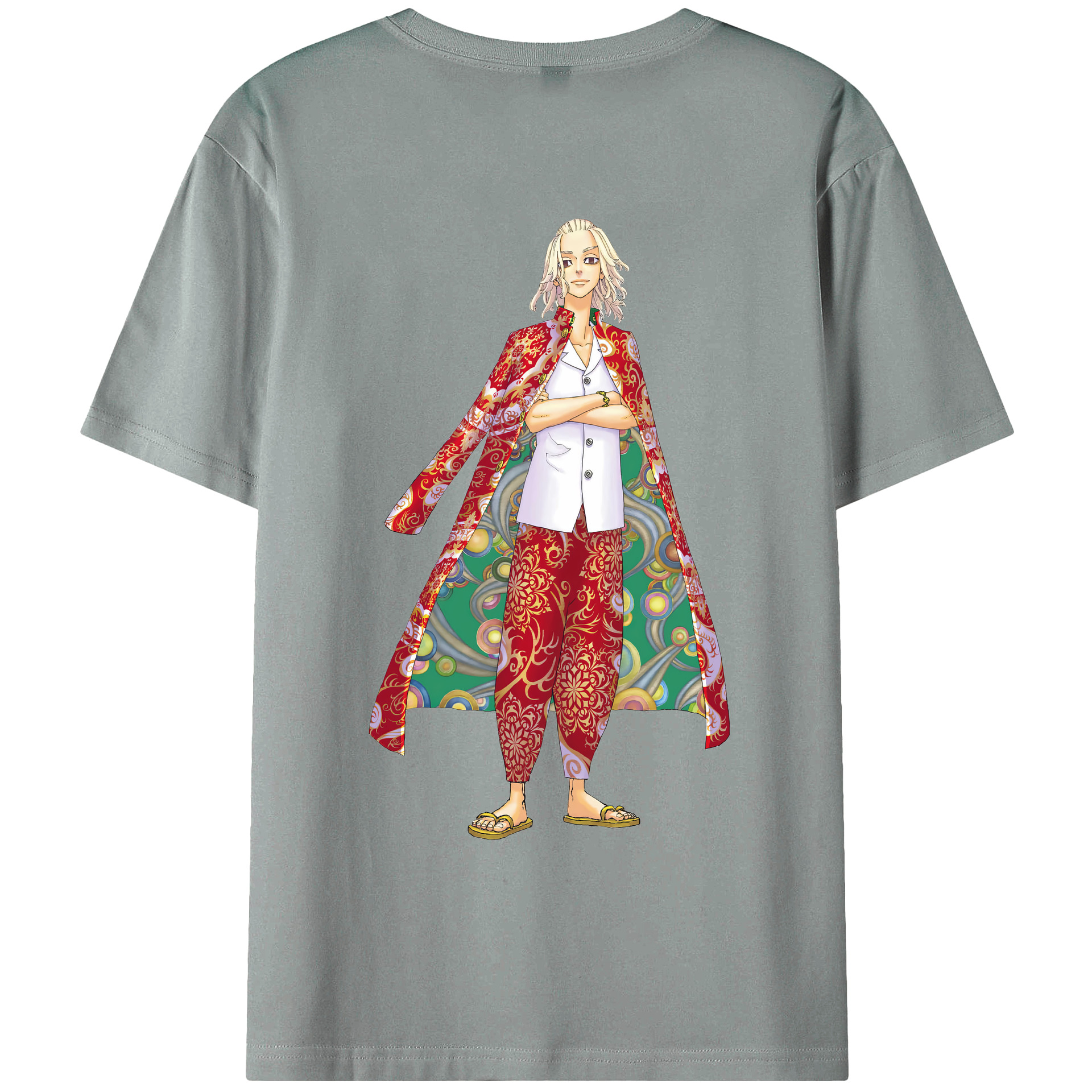 （画像用） 東京リベンジャーズ Tokyo Revengers 綿100％ メンズ半袖Tシャツ（バックプリント） 通気性